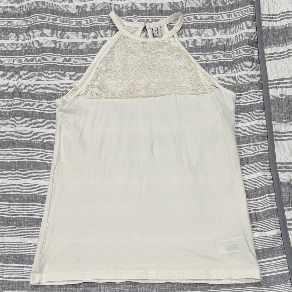 Piazza Italia Lace Halter Tank Top